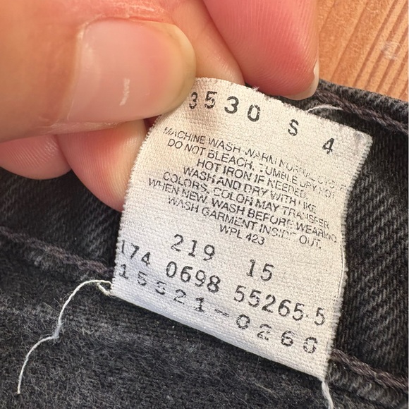 Vintage Levi’s 512 Black Denim Straight Leg Jeans - Picture 8 of 11